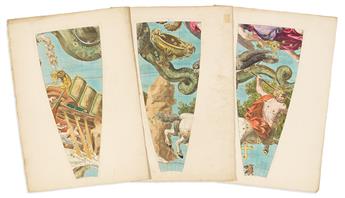 (GLOBES.) Vincenzo Coronelli; and Jean-Baptiste Nolin. Orbis Coelestis Typus - [set of hand-colored engraved segments to construct